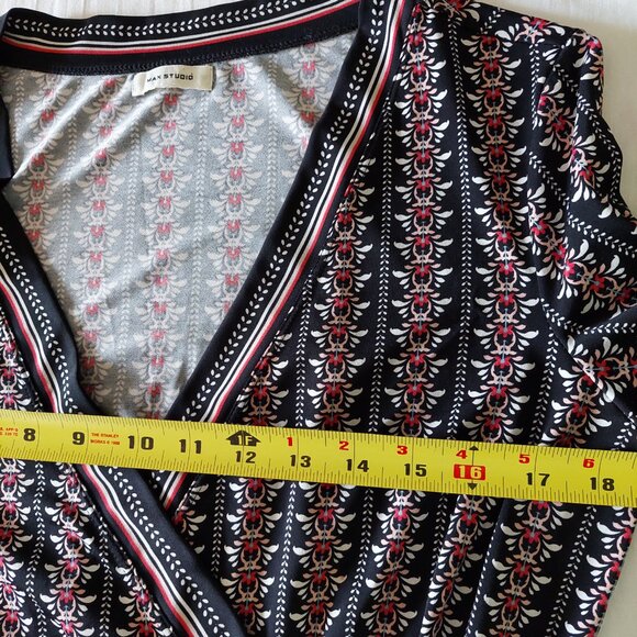Women's Max Studio Nordstrom Long Sleeve Faux Wrap Floral Dress, Size S - Picture 8 of 10